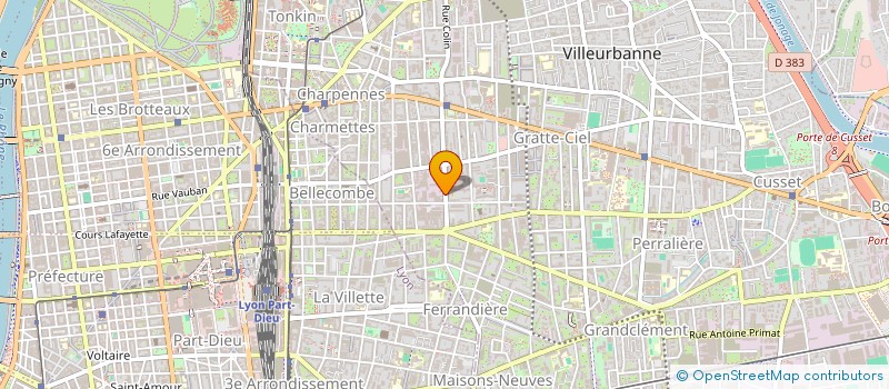 localisation de l'entreprise S A SOPROMIC  VILLEURBANNE