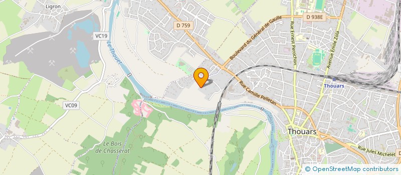 localisation de l'entreprise S.A.T.  THOUARS