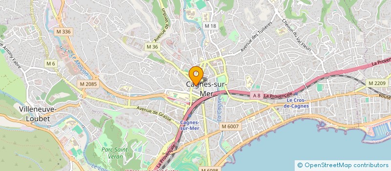 localisation de l'entreprise S.A.T.H  CAGNES-SUR-MER