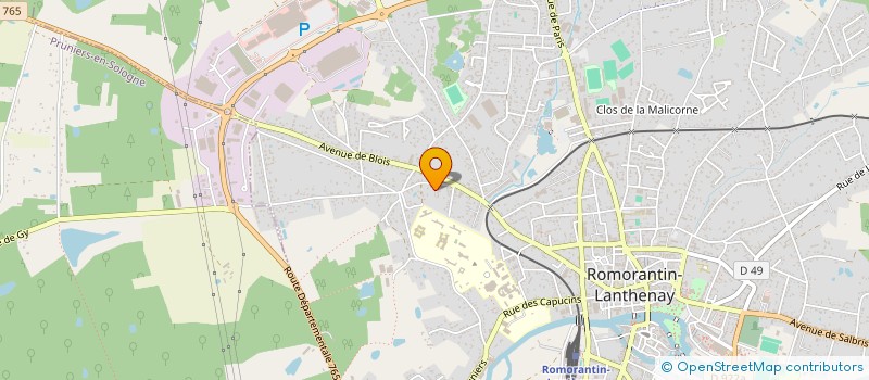 localisation de l'entreprise S.A.U.L.I.G.E  ROMORANTIN-LANTHENAY