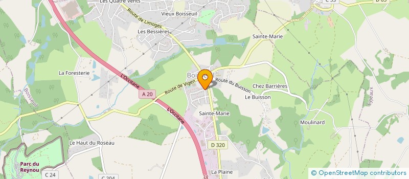 localisation de l'entreprise S.A.V. à EYJEAUX