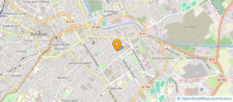 localisation de l'entreprise S A V I M A  ROUBAIX