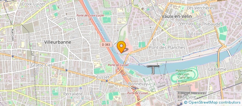localisation de l'entreprise S. AUTO à VAULX-EN-VELIN