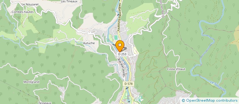 localisation de l'entreprise S.B.2.H. à VALS-LES-BAINS