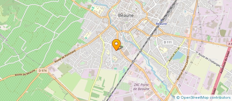 localisation de l'entreprise S.B. à BEAUNE