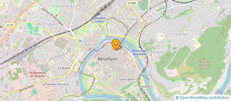 localisation de l'entreprise S.B.A.  BESANCON