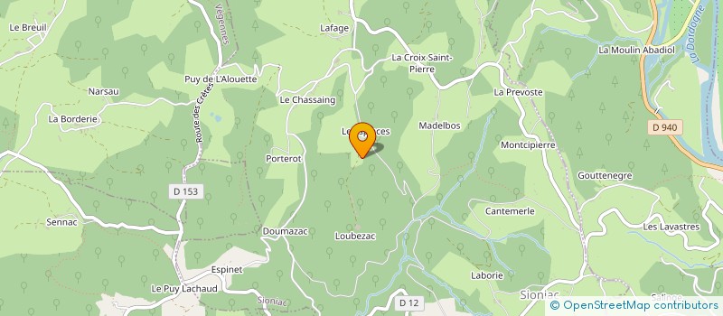 localisation de l'entreprise S.B.A.  LA CHAPELLE-AUX-SAINTS