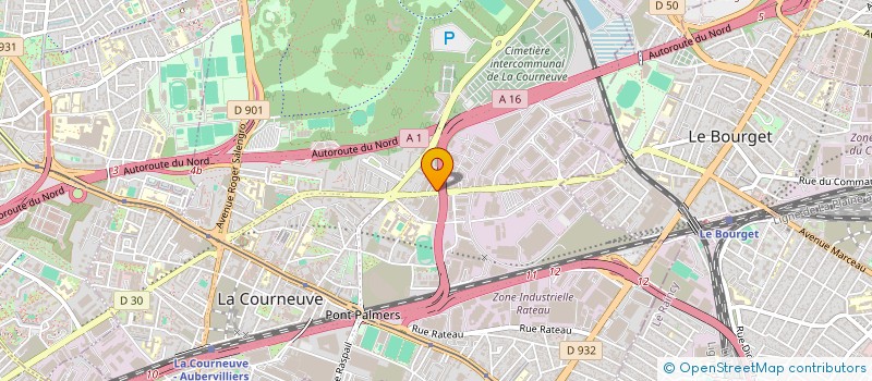 localisation de l'entreprise S.B.A. SYSTEMES à LA COURNEUVE