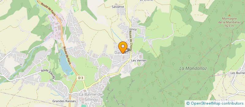 localisation de l'entreprise S.B. CHAUFFAGE à LA BALME-DE-SILLINGY