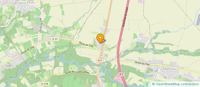 localisation de l'entreprise S.B DEVELOPPEMENT  AUBERIVES-SUR-VAREZE