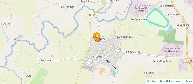localisation de l'entreprise S.B.E.R.  SAINT-SAUVEUR-DES-LANDES