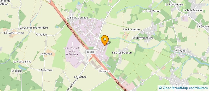 localisation de l'entreprise S.B.E.SOCIETE BRETONNE D'ENROBES  VIGNEUX-DE-BRETAGNE