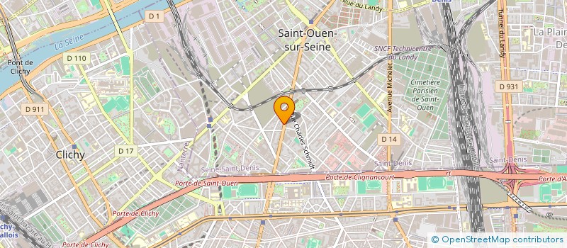 localisation de l'entreprise S.B.F. à SAINT-OUEN-SUR-SEINE