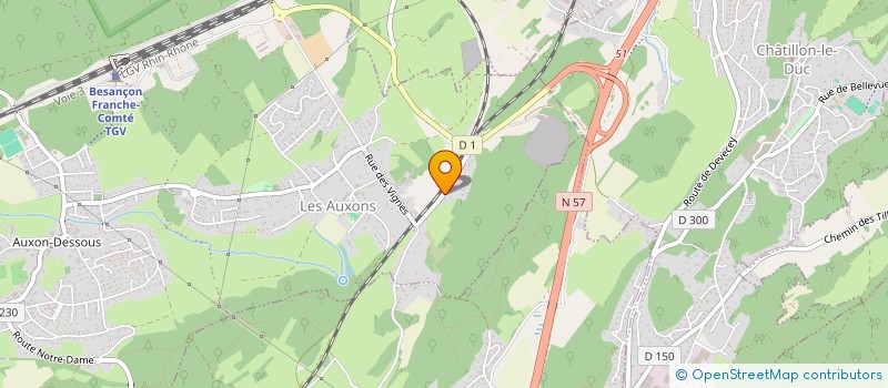 localisation de l'entreprise S.B FINANCES  LES AUXONS