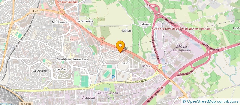 localisation de l'entreprise S.B FRENCH RUGBY à BEZIERS