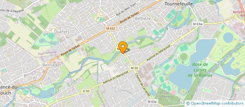 localisation de l'entreprise S.B.G.B.  TOURNEFEUILLE