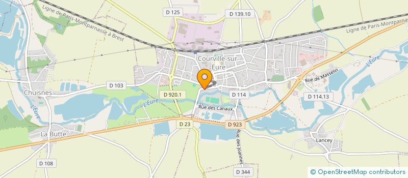 localisation de l'entreprise S.B.I. à COURVILLE-SUR-EURE
