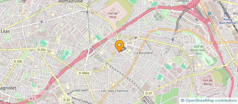 localisation de l'entreprise S&B INVEST  MONTREUIL