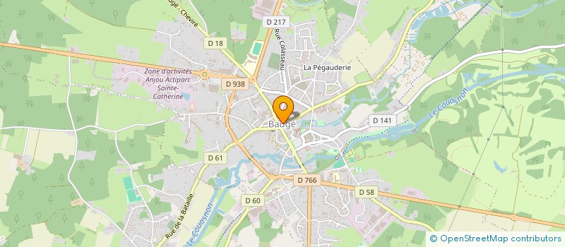 localisation de l'entreprise S.B.J.L.  BAUGE-EN-ANJOU