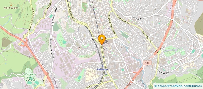 localisation de l'entreprise S B M CENTRE-2 SOINS  SAINT-ETIENNE