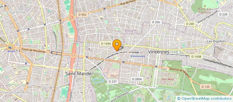 localisation de l'entreprise S. B. N. CONSULT à VINCENNES