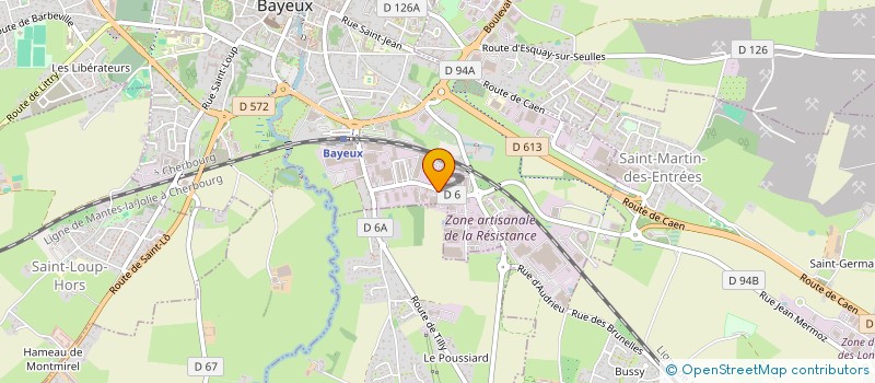 localisation de l'entreprise S.B.O.  BAYEUX