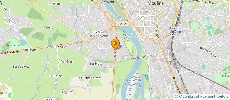 localisation de l'entreprise S.B.P à MOULINS