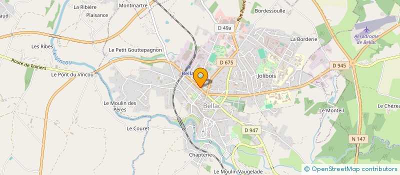 localisation de l'entreprise S.B. PLOMBERIE à BELLAC