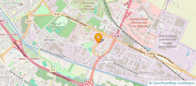 localisation de l'entreprise S.B.R. REIMS  REIMS