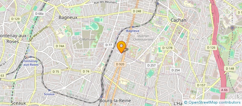localisation de l'entreprise S.B RENO-BAT à BAGNEUX