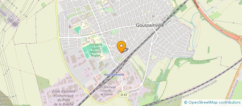 localisation de l'entreprise S.B.S  GOUSSAINVILLE