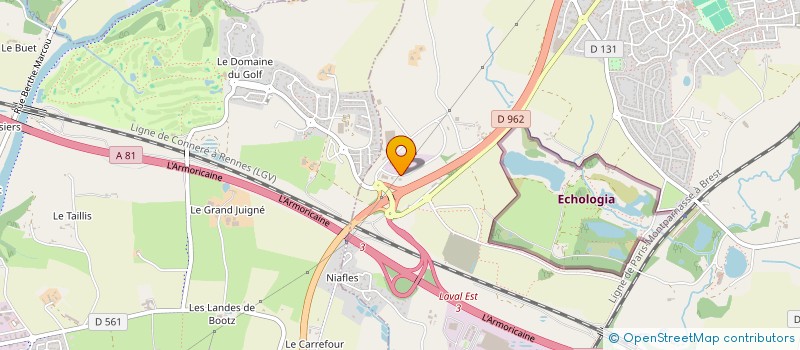 localisation de l'entreprise S.B.T. à LOUVERNE