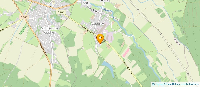 localisation de l'entreprise S.B.T.' ELEC  VAUDREY