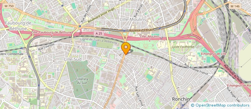 localisation de l'entreprise S.B TRANSPORTS à LILLE