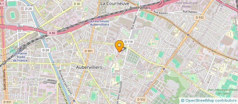 localisation de l'entreprise S.BAT RENOVATION  AUBERVILLIERS