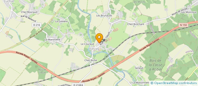 localisation de l'entreprise S.C.A.  VARZAY