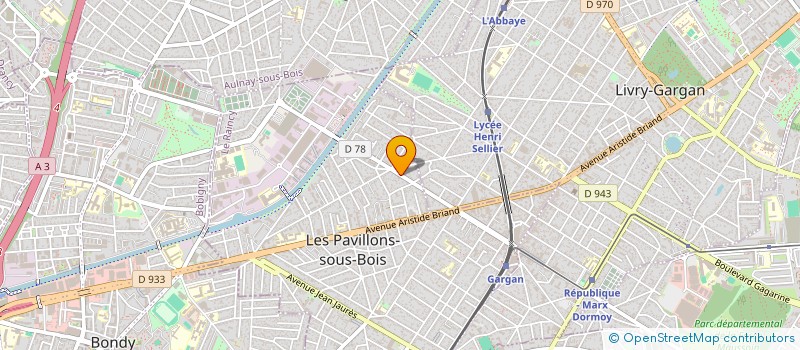 localisation de l'entreprise S.C.A.L.  LES PAVILLONS-SOUS-BOIS