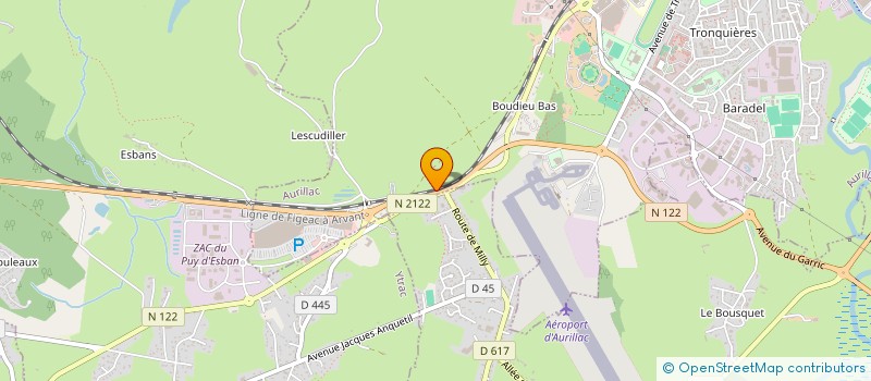 localisation de l'entreprise S.C.A.L. à AURILLAC