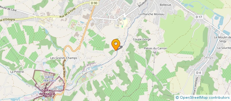 localisation de l'entreprise S.C.B à SAINT-AIGNAN