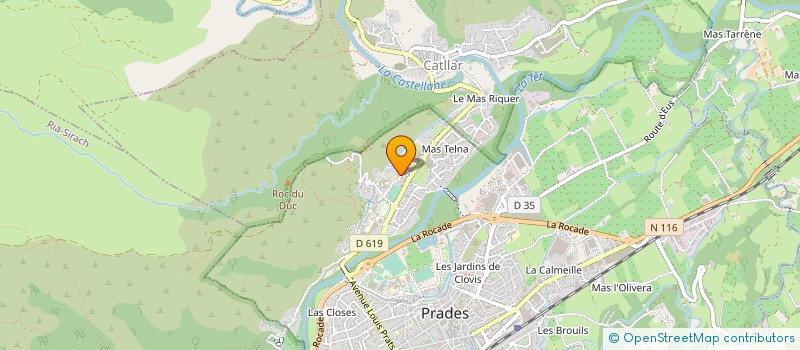 localisation de l'entreprise S C C A  PRADES