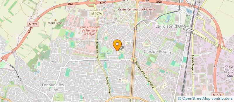 localisation de l'entreprise S.C.C. LE CRISTAL à DIJON