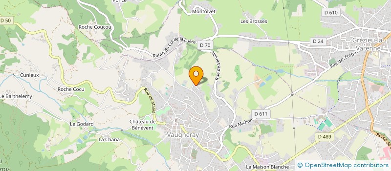 localisation de l'entreprise S.C.C.V. CREALINE  VAUGNERAY