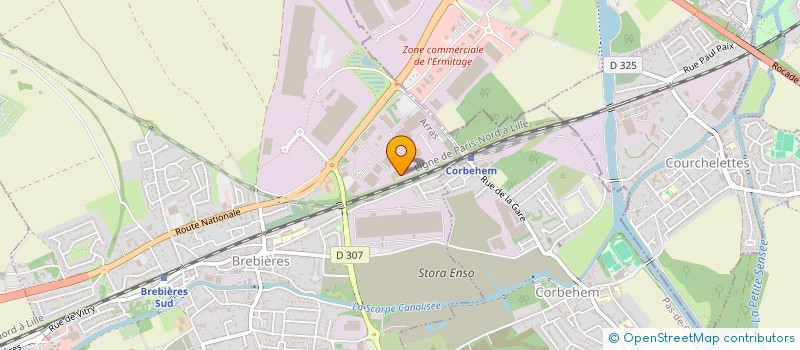 localisation de l'entreprise S.C.C.V.D 1  BREBIERES