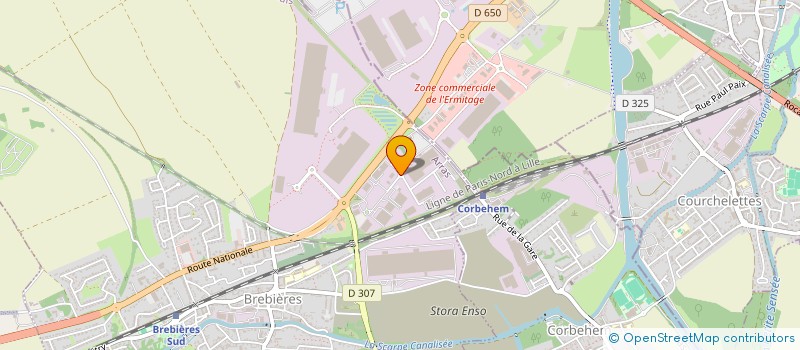 localisation de l'entreprise S.C.C.V. L 12  BREBIERES