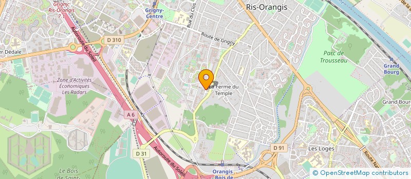 localisation de l'entreprise S.C.C.V. LA GRANGE AUX CHENES  RIS-ORANGIS