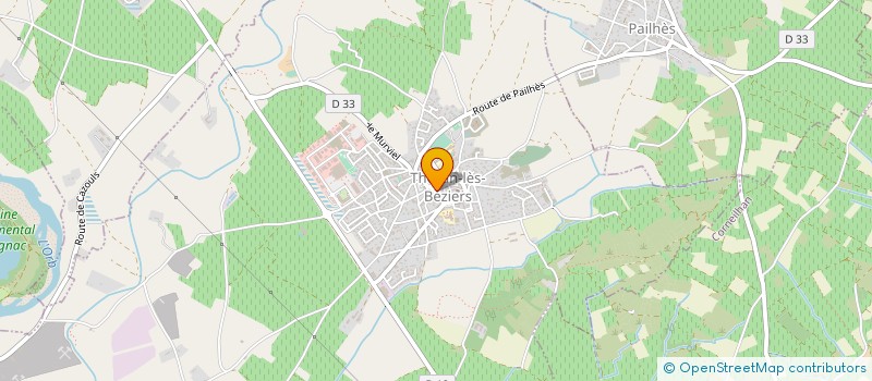 localisation de l'entreprise S.C.C.V. P.L.I.  THEZAN-LES-BEZIERS