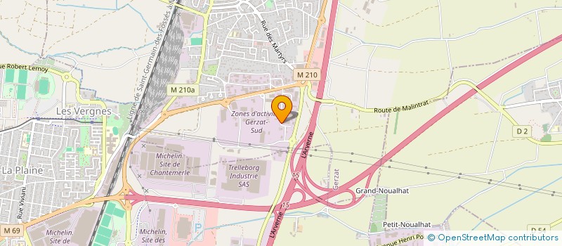 localisation de l'entreprise S.C.CHANDEZON  GERZAT