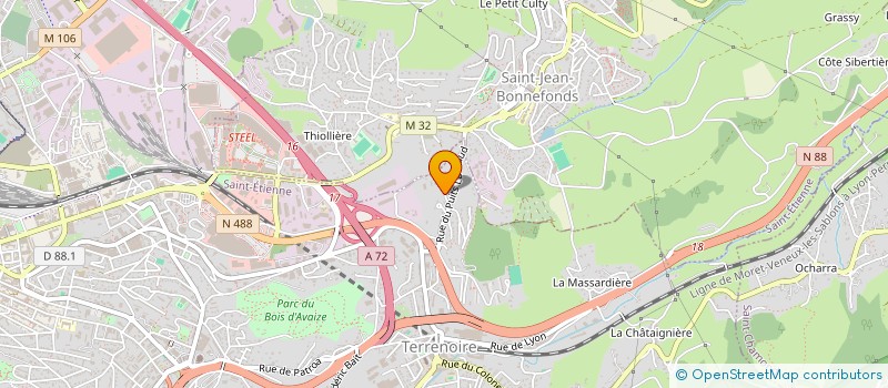 localisation de l'entreprise S.C CREZIEU à SAINT-ETIENNE