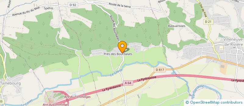 localisation de l'entreprise S.C.D MIDI-PYRENEES  BORDES-DE-RIVIERE