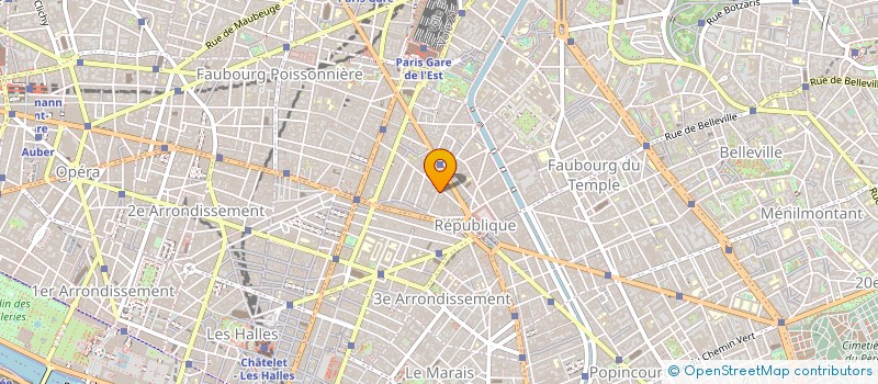 localisation de l'entreprise S.C. DE L'IMMEUBLE 16 RUE DE LANCRY  PARIS